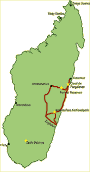 Karte Madagaskar Tour